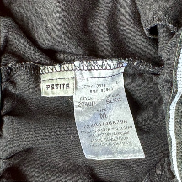 Cherokee black scrub pants M Petite - Picture 2 of 3